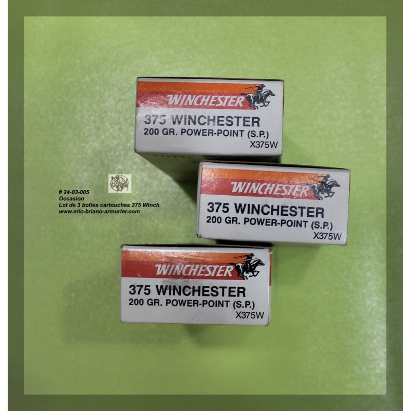 § 24-03-005 : Lot 3 boîtes cartouches Cal. 375 Winchester
